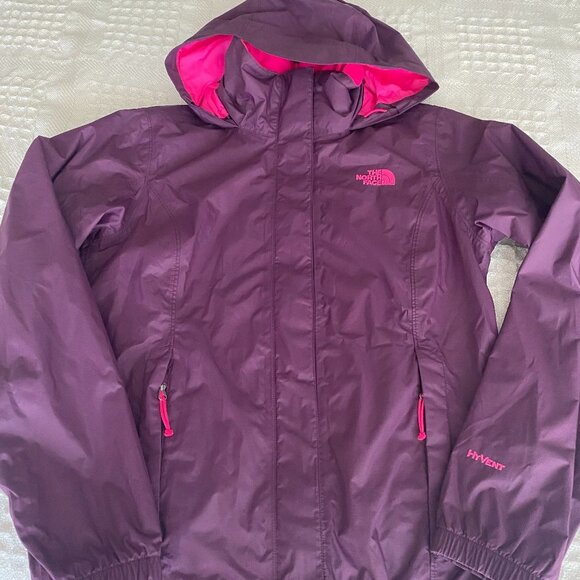 THE NORTH FACE WOMEN'S JACKET HYVENT BURGUNDY COLOUR SIZE S PERFECT CONDITION - Picture 2 of 6